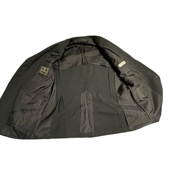 Vintage 1960s Charcoal Grey Hand made lightweight wool blend blazer size 42R - Picture 3 of 13